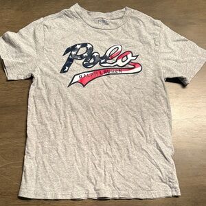 Polo by Ralph Lauren Gray Graphic Tee Boys 10-12 Medium